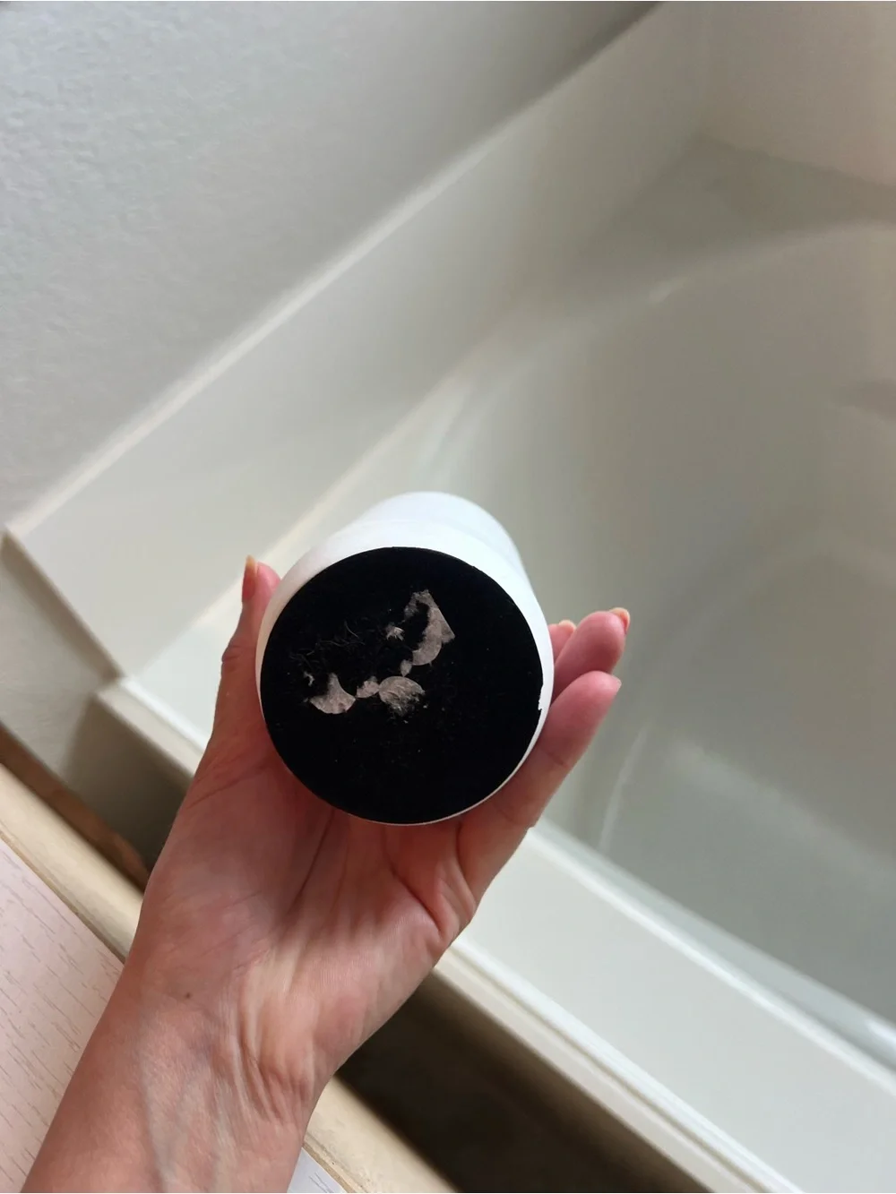 White Ceramic Soap Dispenser with Black Pump